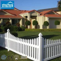 

PVC Plastic Garden Grass White Picket Fence