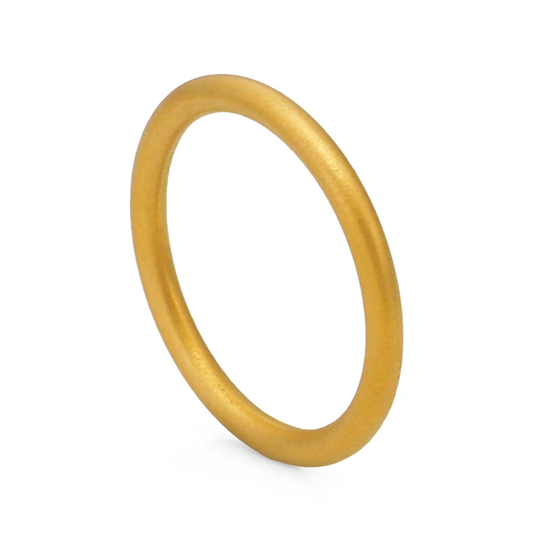 

Chris April 316L jewelry wholesale 18K gold plated matte rings stainless steel plain rings for women