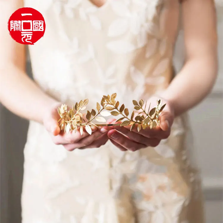 

European and American retro style leaf headband hair accessories