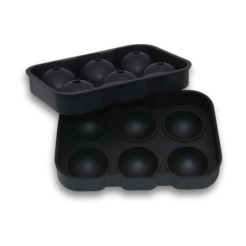 

2 Sets of Ice Cube Trays Silicone Combo Mold Sphere Ice Ball Maker with Lid & Large Square Molds, Customized color
