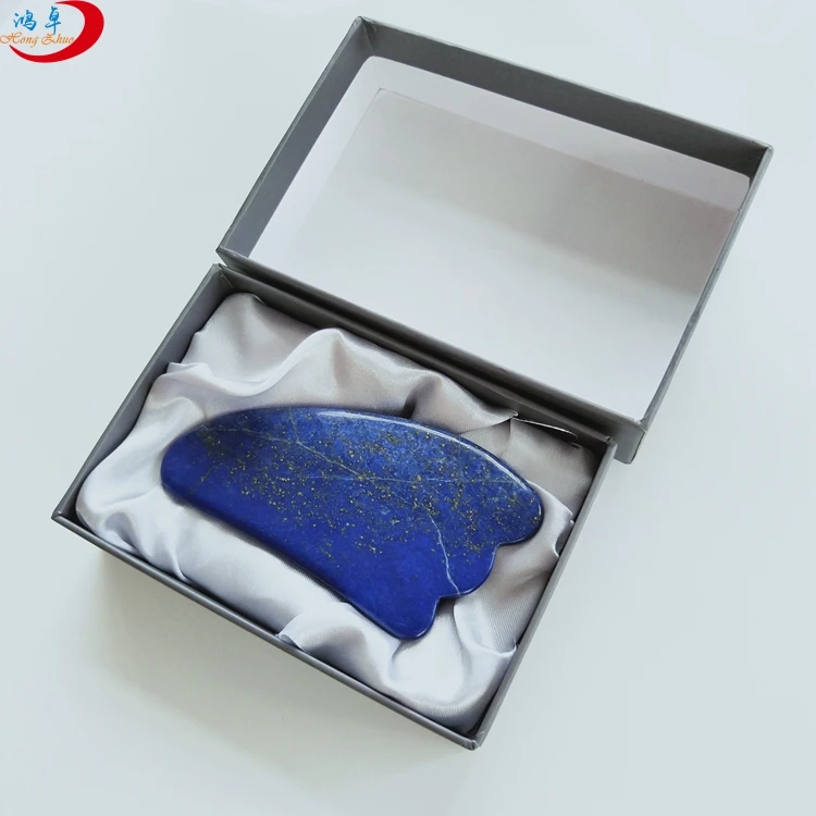 

2020 Massage Tools Gua sha scraping massage tool natural blue lapis lazuli guasha board traditional scraper tool