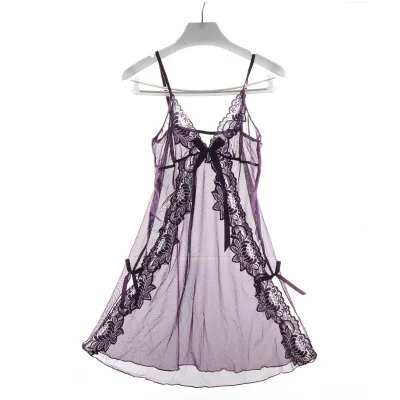 

New style female sex appeal sexy lace entices net gauze pajamas with suspender skirt, 5color