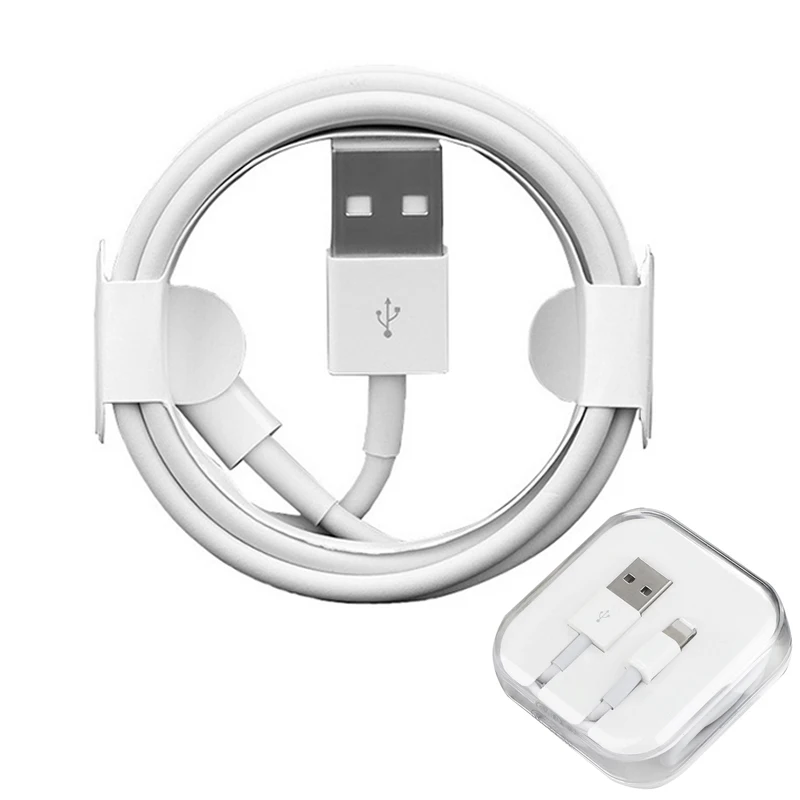 

WinFyne 1m 2m Data Cable With Retail Packing Superiod Quality USB Cable for Apple Accessories for iphone, White
