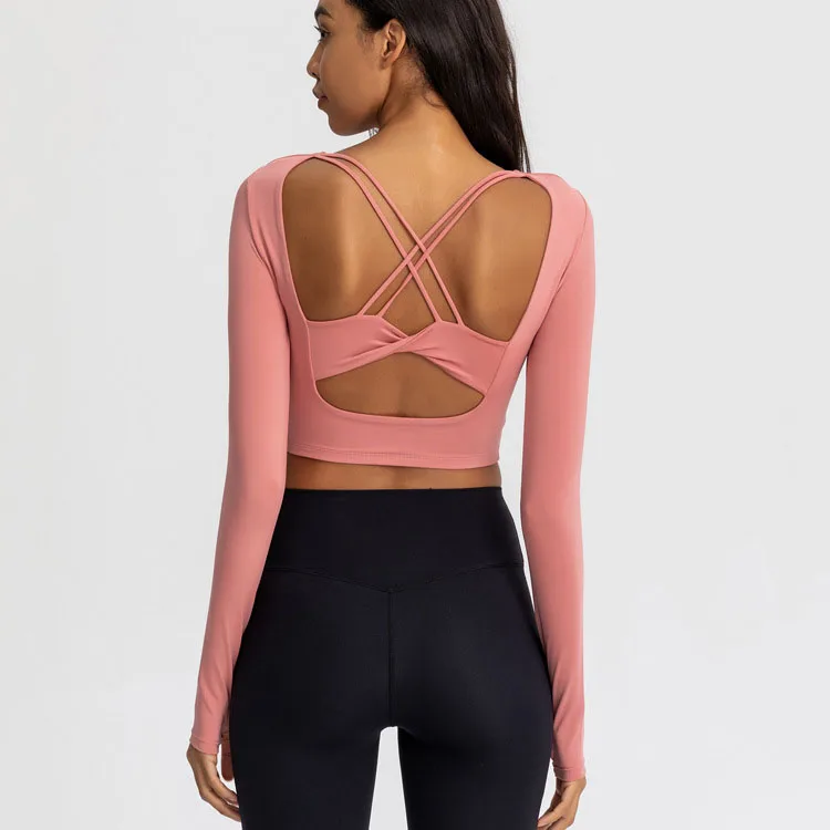 

Women Long Sleeve Super Soft Slim Fit Fitness Gym Running Yoga Active T Shirts