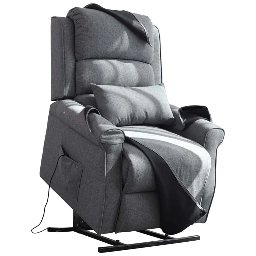 

2021 Hot selling 350 lbs dual motors battery back up power with massage sleep chair lift recliner, Blue/gray/brown/light brown/sage