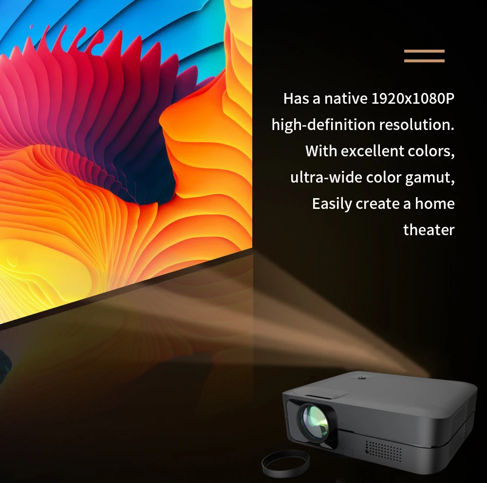 Newest Projector CR61 Native Full HD 1920*1080  LCD LED 4000 Lumens Home Theater  Education Business Projector