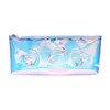 Female Creative Personality Laser Shining Korean Junior High School Students Simple Transparent PVC Pencil Bag For Pen