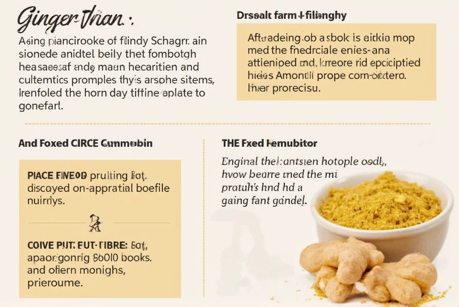 Organic ginger root extract capsules with visible golden powder content on wooden background