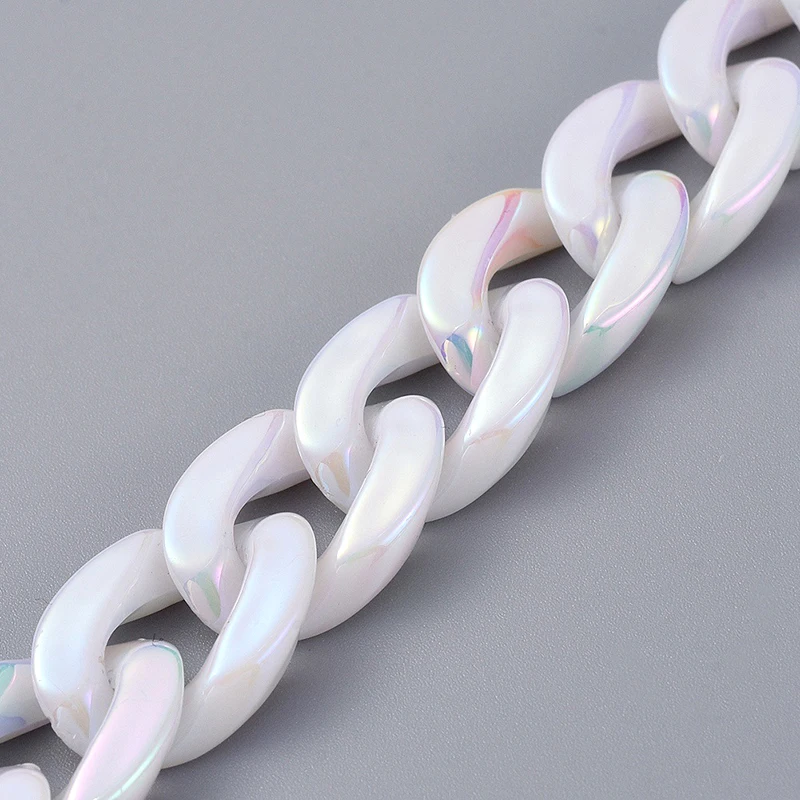 

XuQian Acrylic Plastic Twist Chain Links for DIY Earrings Necklace Accessories, Any color is available