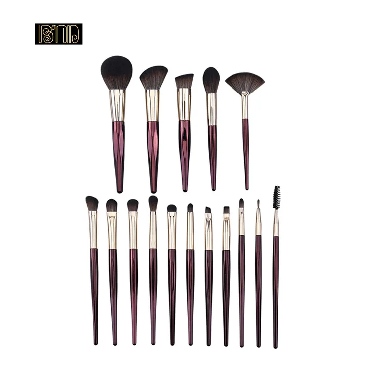 

Fashion Girl Style 16Pcs Portable Makeup Brush Bag Set Thickened Mouth Tube Make Up Brushes