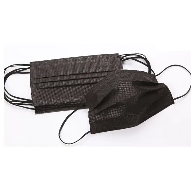 
Black protective surgical mask high filtration and easy to breath fashionable medical disposable face mask 