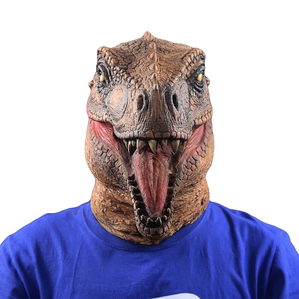 Realistic T-rex Dinosaur Mask Jurassic World Cosplay Mask Adults Animal ...