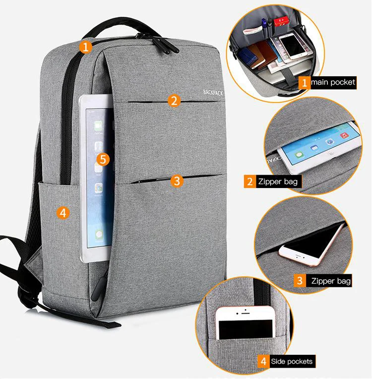 

Twinkle 2021 college school student simple usb bag backpack for promotion