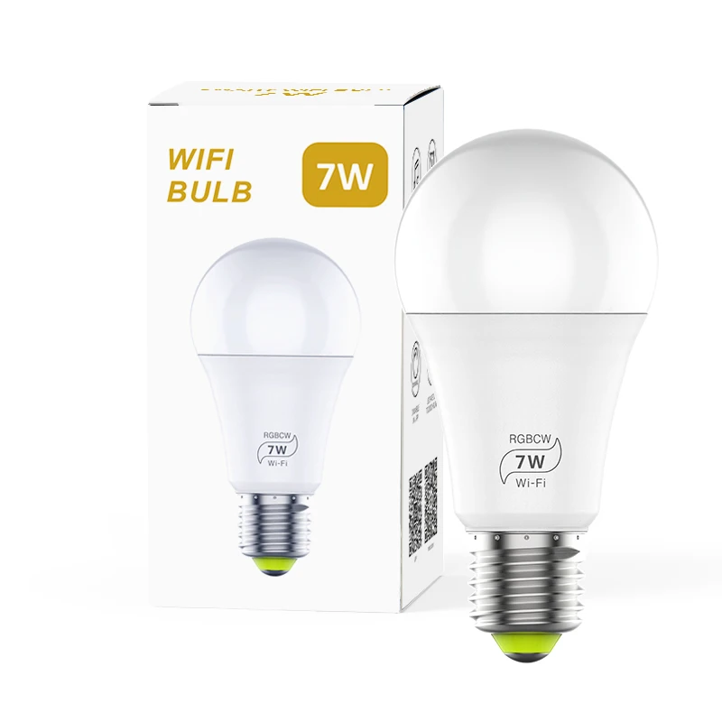 Alexa home WiFi bulb RGB works AC120V/230V E26/E27 10W smart led light bulb
