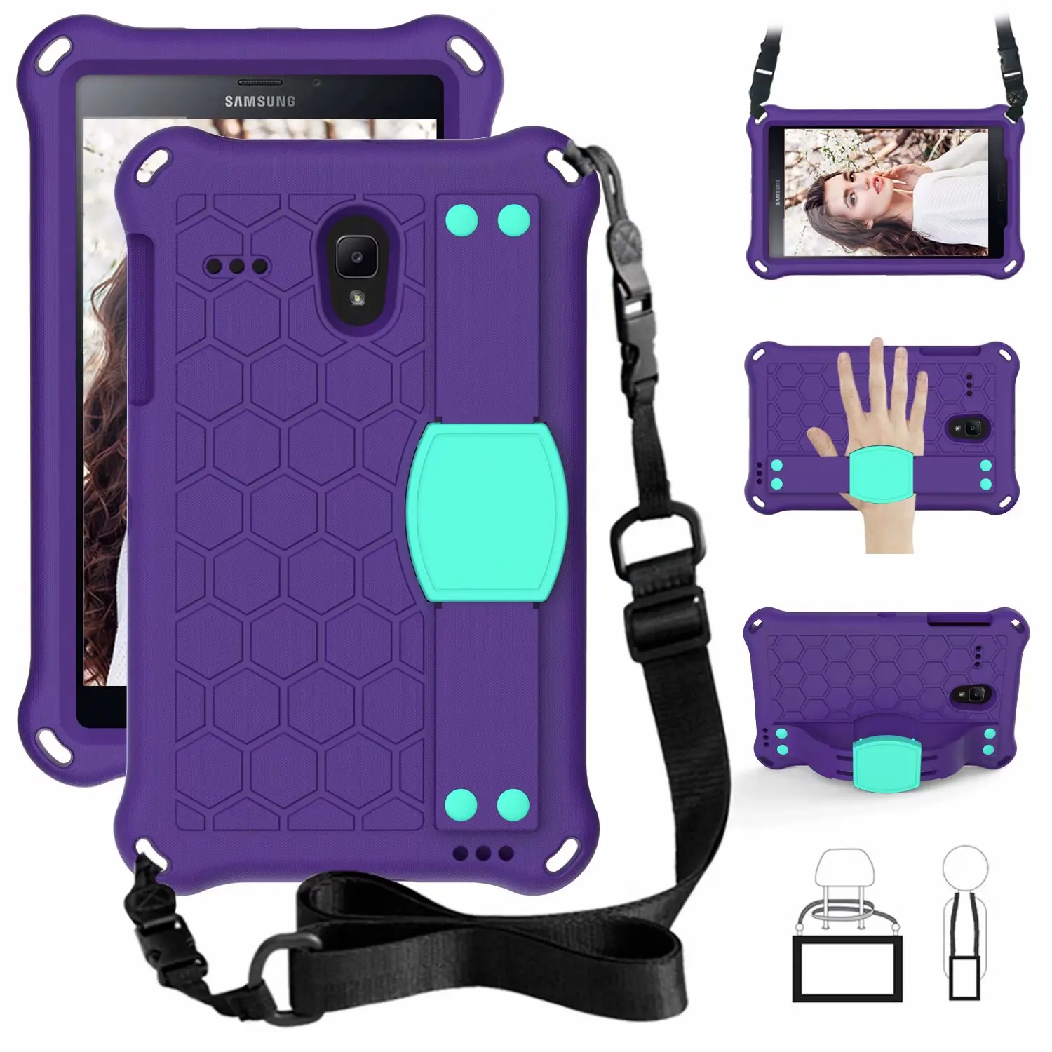 

Shockproof EVA Cover Fundas Rugged Kids Tablet Case for samsung tab 4 T330 Tab a 8.0 T380 T385 T387 T377, 10colors