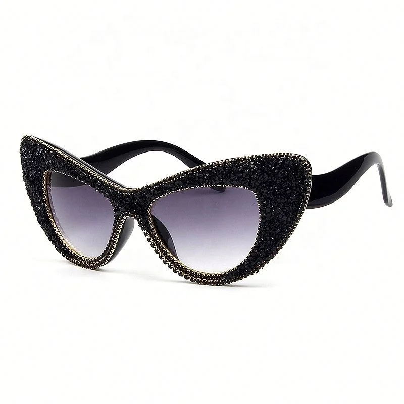 

Wholesale Bling Rhinestone Fahion Cat Eye Sexy Sunglasses For Women, Colors
