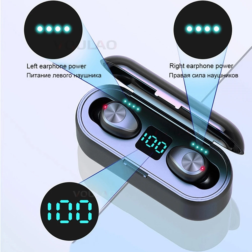 

Amazon Hot Sell For IOS Android Waterproof Audifonos F9, Black, white