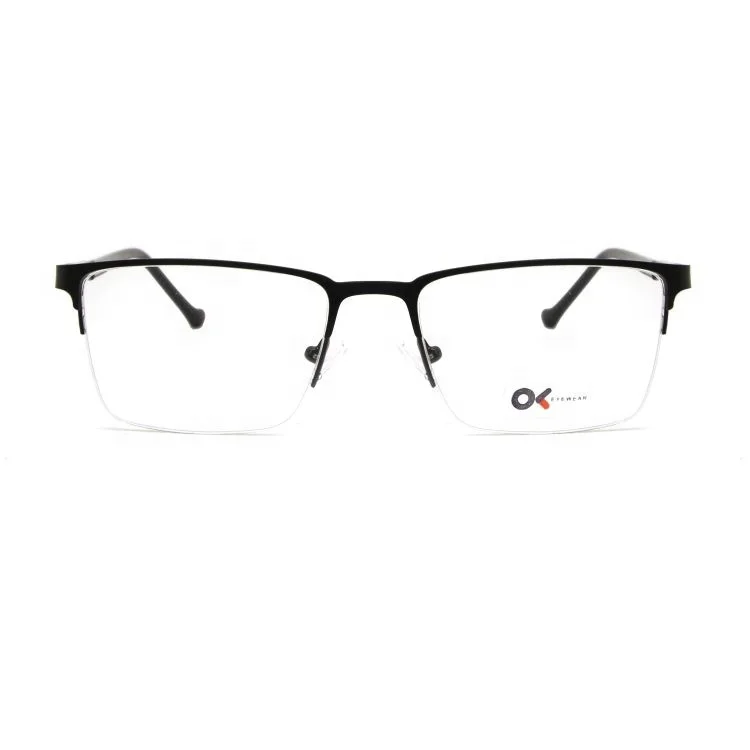 

New High Sales Metal Half Rimless Glasses Optical Frame Eyeglasses, C1 black frame c2 gun frame c3 brown frame c4 gold frame