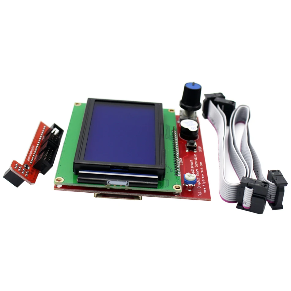 12864 Lcd Graphic Smart Display Controller Board With Adapter And Cable ...