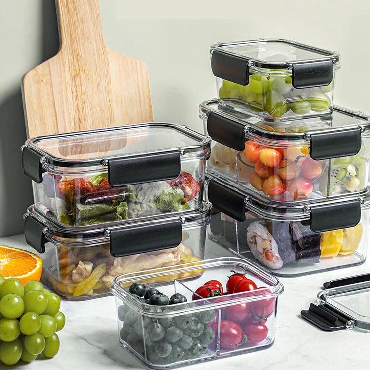 

Separate leak-proof lunch box food fruit container PP storage crisper, Colorful