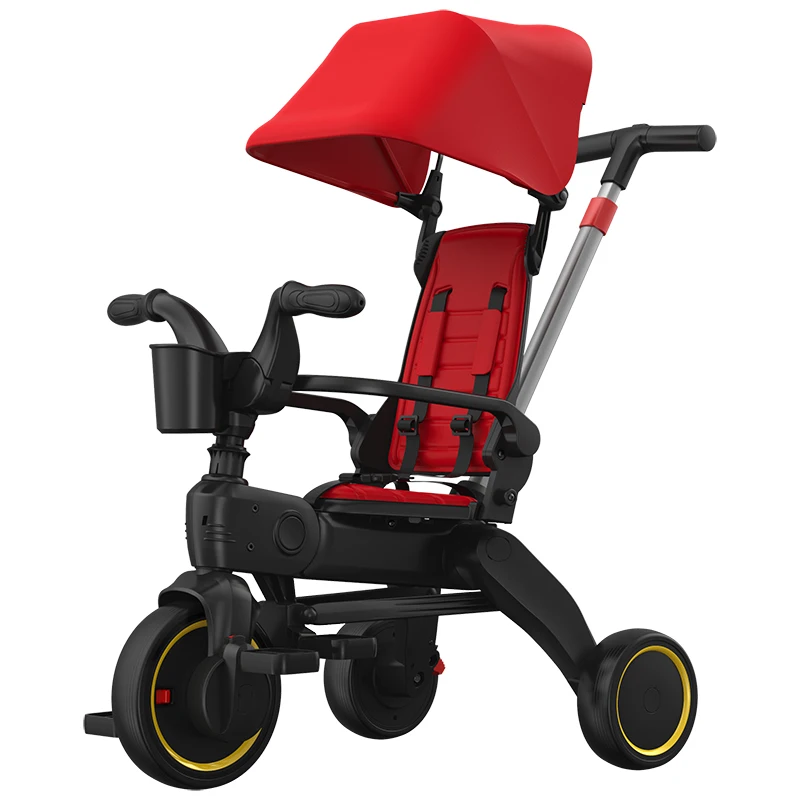 

New Style Hot sell baby tricycle for 1 year old girl for Multi-function and high quality baby tricycle little tikes, Black grey red