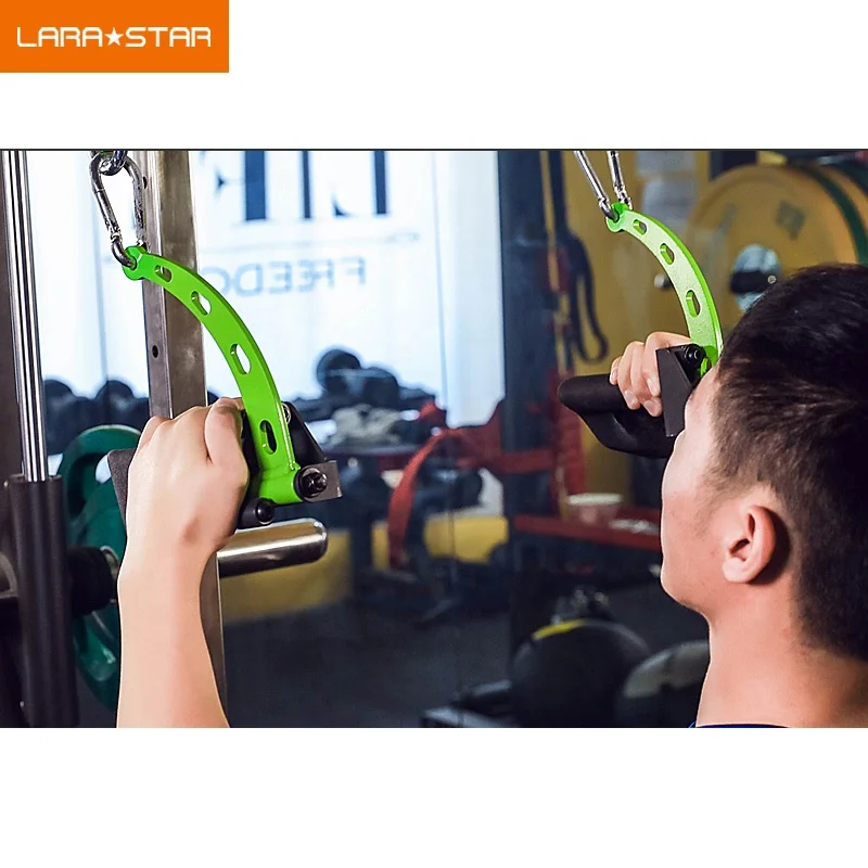 

Custom logo Professional Commercial Handle bars adjustable pull back handle set Gym Equipment mag grip set of 4pcs, Green