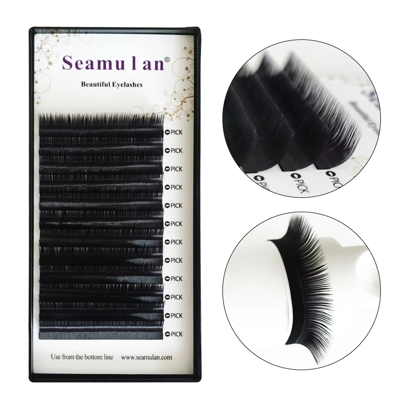 

Luxury Premium Supplies lash tray Private Label classic Lashes wholesale cashmere mink individual Eyelash Extensions, Natural black