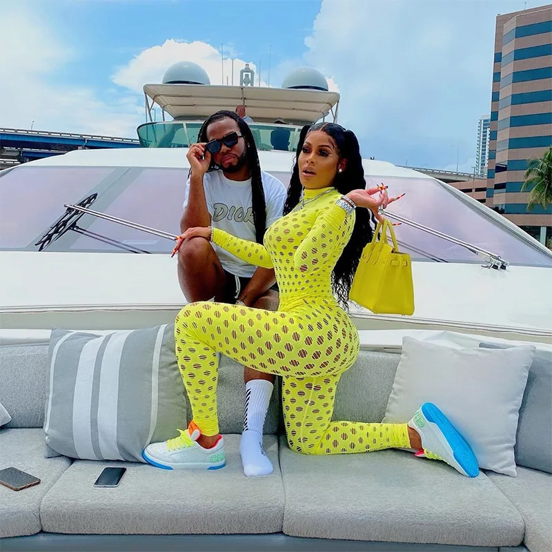 

Yingchao Trendy Hot 2020 New Designer Sexy Ladies Hollow Out Long Sleeve Zipper Irregularity Hole One Piece Bodycon Jumpsuit