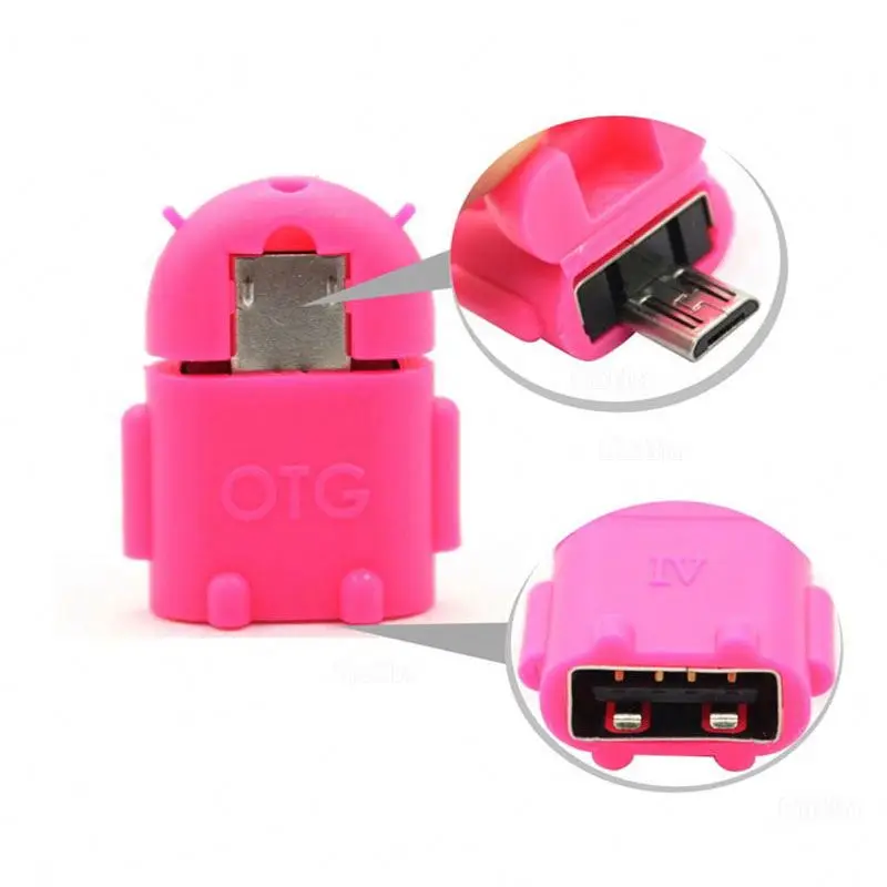 

Mini Robot Shape Android Micro USB To USB 2.0 Converter USB OTG Cable Adapter for Tablet PC for Android mobile phone