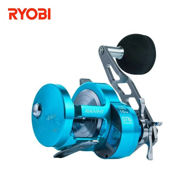 New model Ryobi jigger BT overhead Metal slow jigging Trolling Reel saltwater fishing reel for deep sea fishing, One