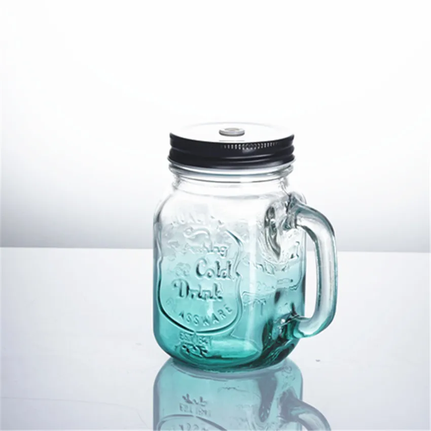 

Wholesale reusable 16oz 32oz sale mini glass custom small mason jar with lids and handle