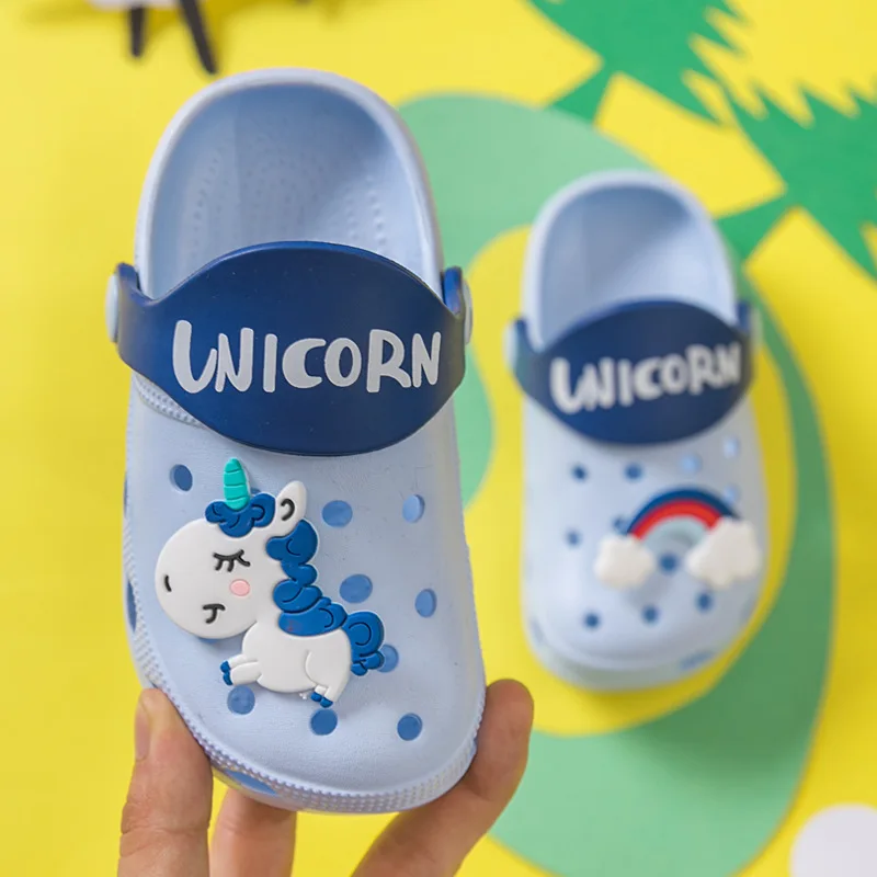 
Wholesale Kids Garden Shoes Cute EVA Unicorn Clogs Children 