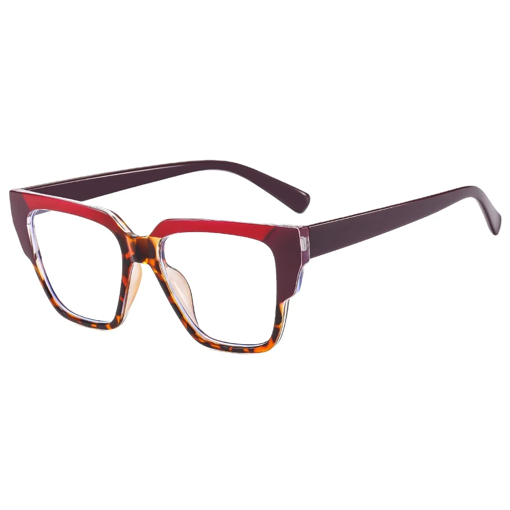 

TR90 new style simple big square best optical frames cross bross anti blue light blocking glasses