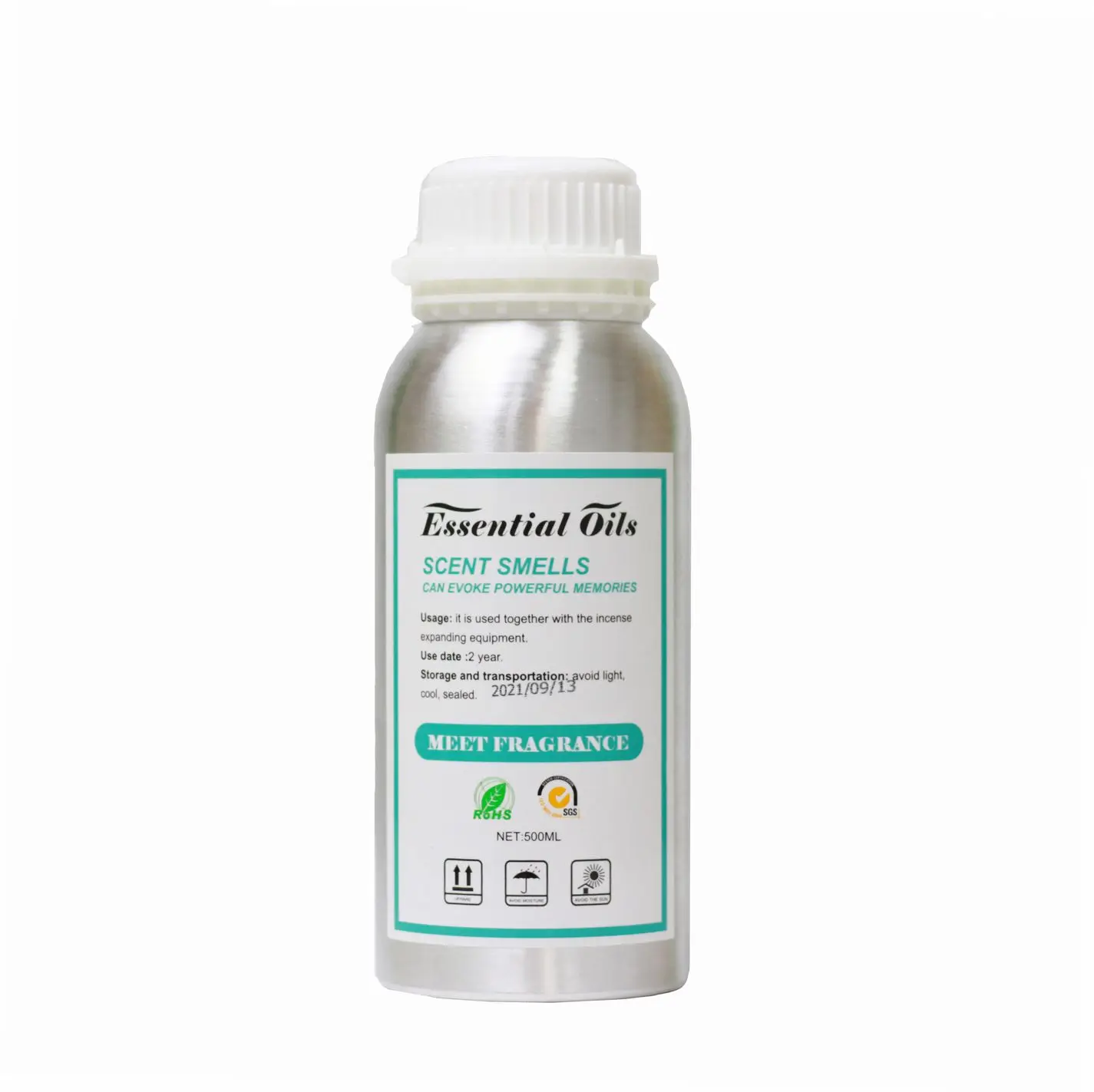 

500ml Aluminium Bottle 100% Pure Essential Oil for hotel scent diffuser machine