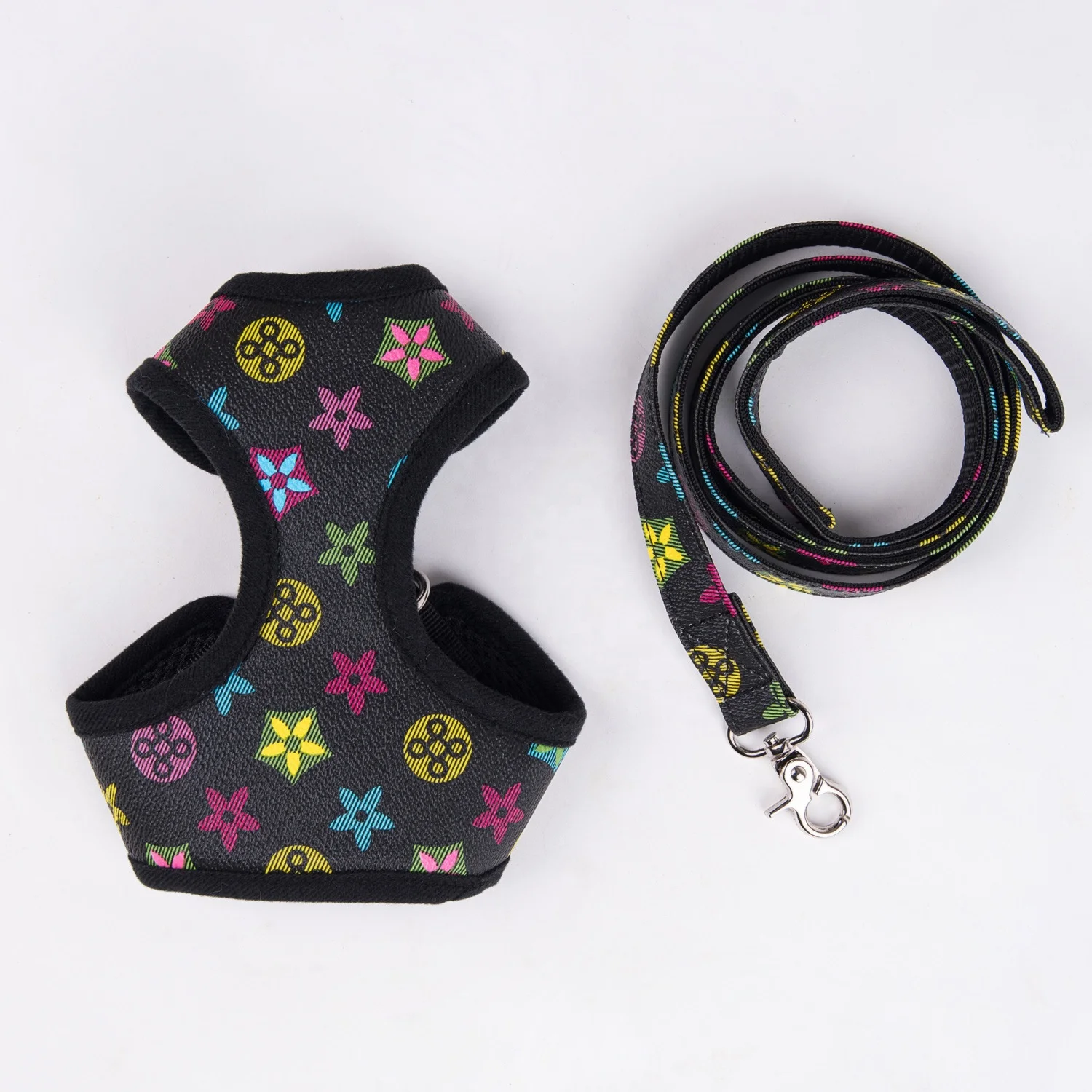 

Top 5 Supplier Leather No Pull Soft Adjustable Dog Harness Vest, As picture