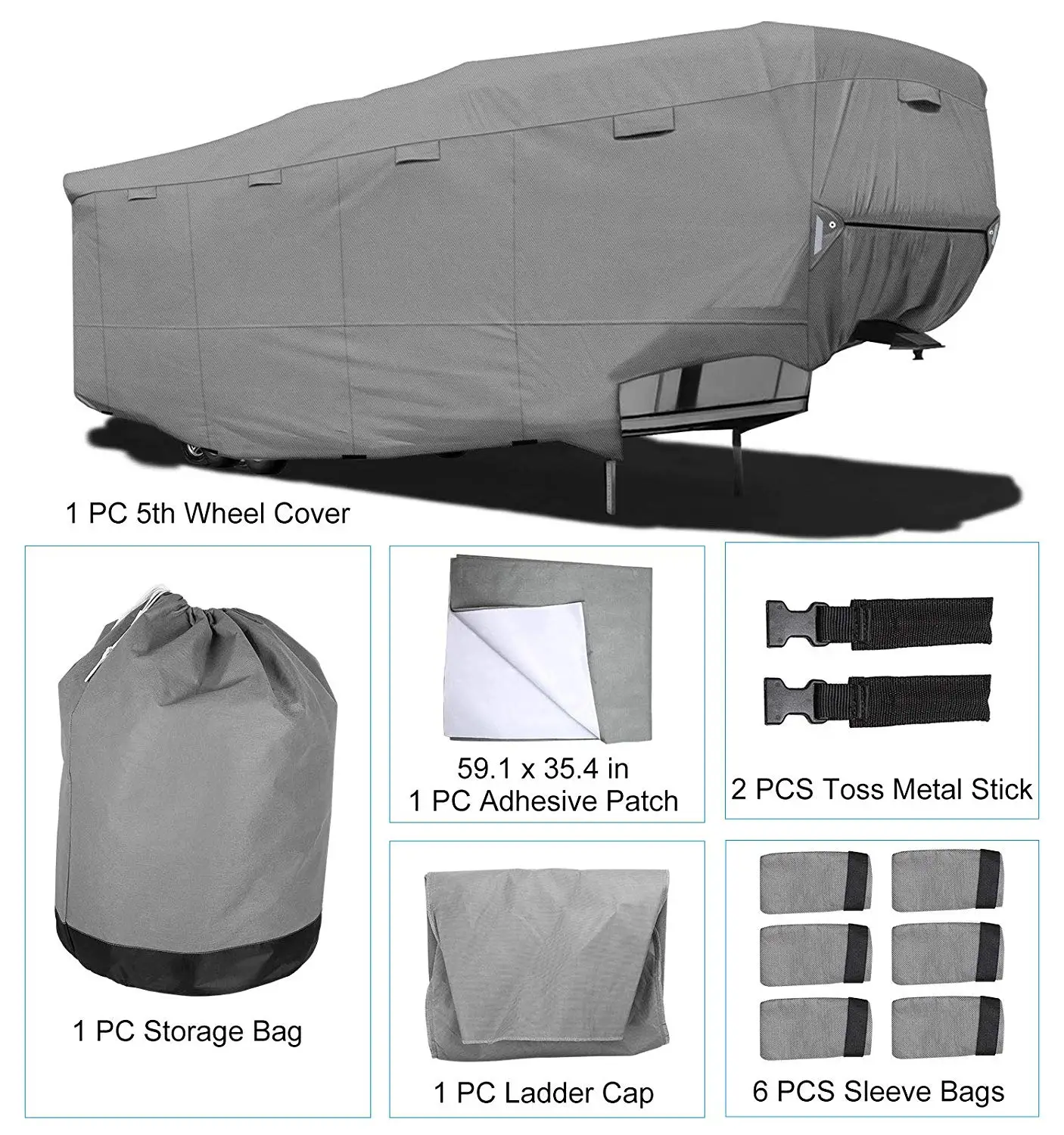 Heavy Duty Rv Class B Cover Caravan Travel Trailer 5 Layer Rv Cover ...