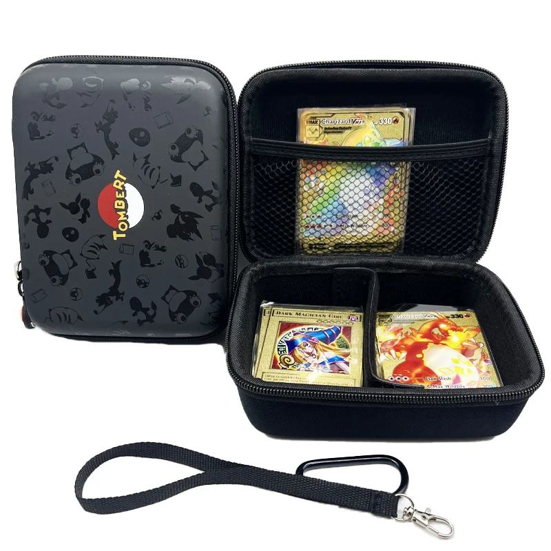 

Custom Portable Travel Zipper Carry Hard EVA Card Case for Pokemon Trading Cards Case Storage PU Box