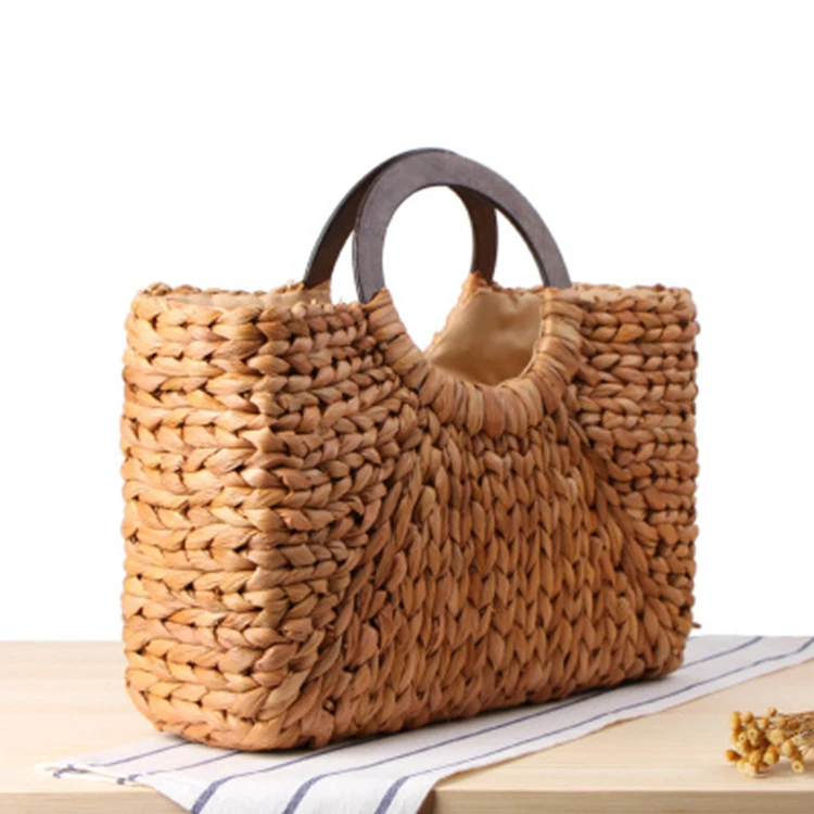 

Amazon hot selling custom bulk buy handbags beach straw rattan shoulder bag, Customizable