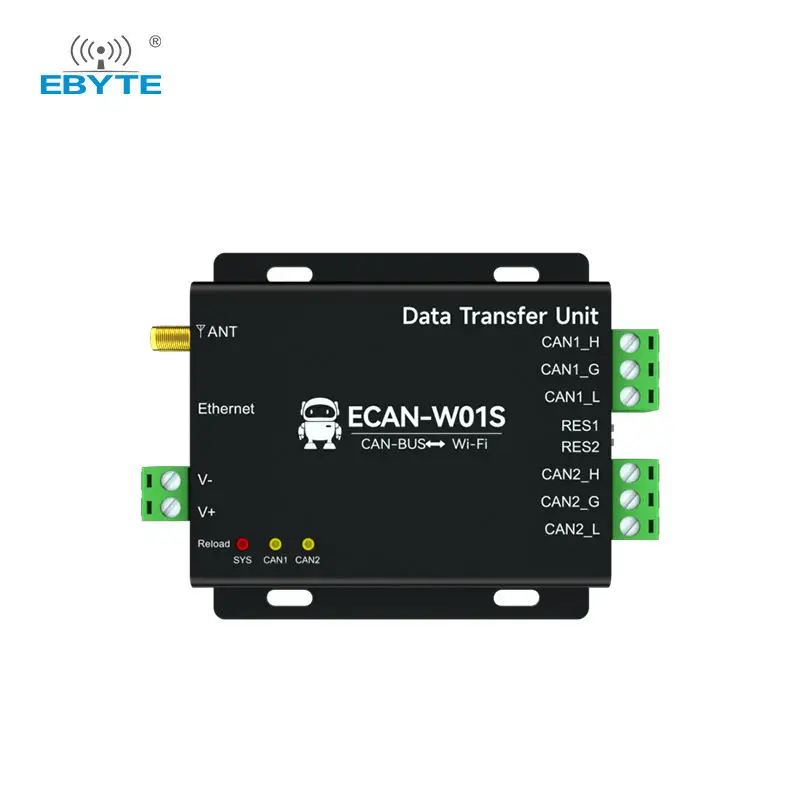 

Ebyte OEM/ODM ECAN-W01S DUAL-CHANNEL CAN TO WIFI PROTOCOL Conversion gateway AP/STA dual-mode two-way transparent transmission