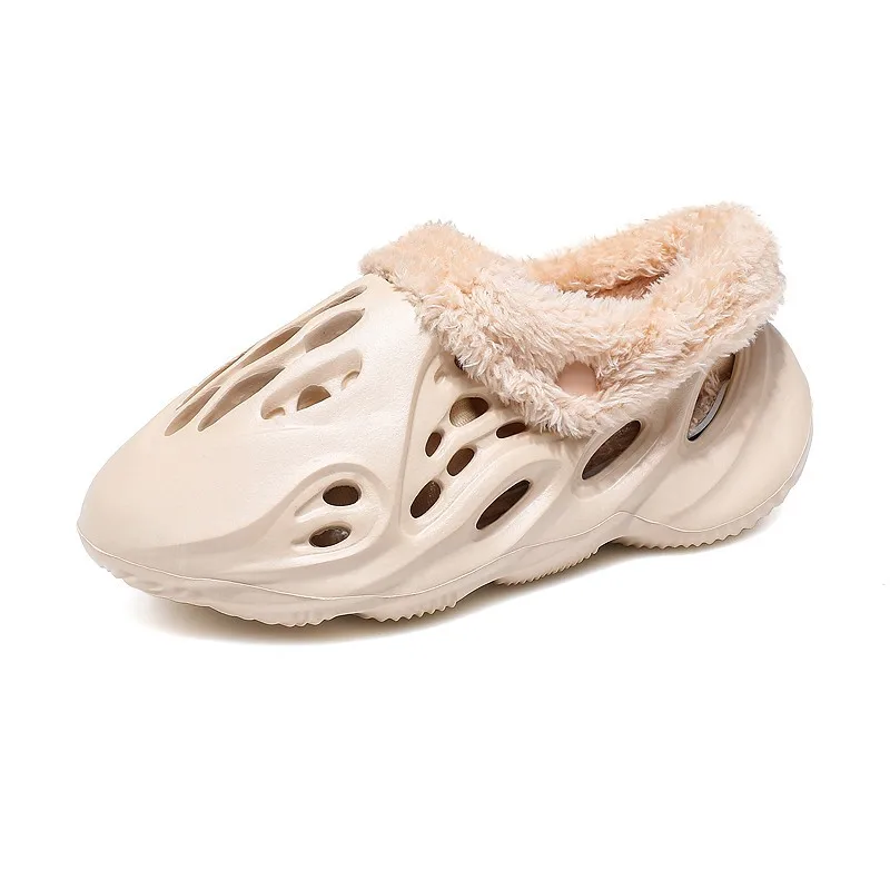 

Wholesale NEW unisex washable fur Clog Shoes Slippers Indoor Outdoor Winter Removable Furry Slides sandals for Women Men