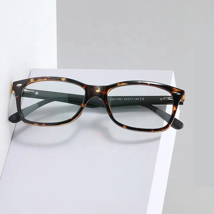 

DOISYER 2020 high quality leopard frame anti blue ray cut light block filter rectangle eye glasses for mens