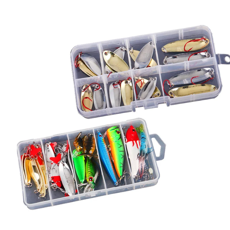 

CWFLS02 Freshwater Minnow Deep Diver Soft Baits Crankbait Box Fishing Lures Kit Set For Bass