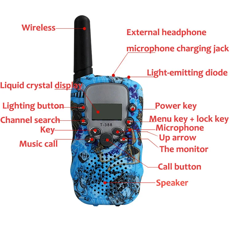 Long Distance Transimion Kids Outdoor Toys High Quality colorful Walkie Talkie