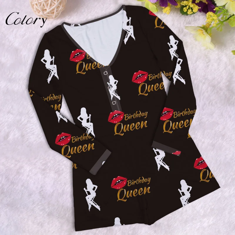 

Colory Sleeve One Piece For Women Girls Football Romper, Picture shows