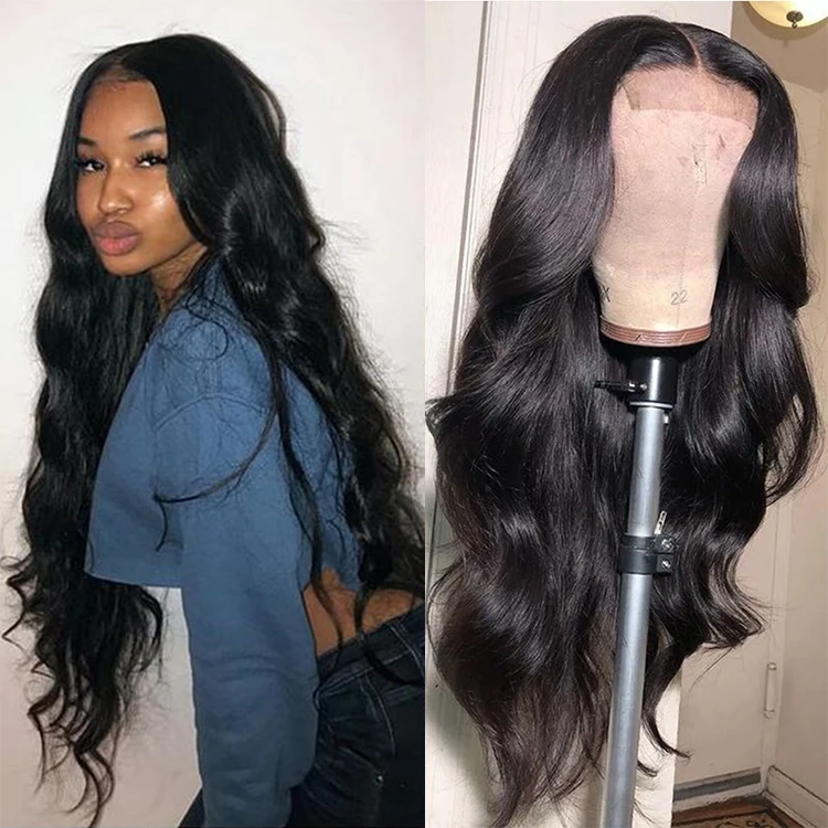 

100% Brazilian natural Raw Body Wave Virgin Hair wig,wholesale human hair 13x4 lace front wigs