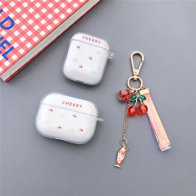 

Wholesale custom transparent PC wireless headset shell 1/2 is suitable for Airpods Pro cherry pendant earplug charging box 3, Multi-color, can be customized