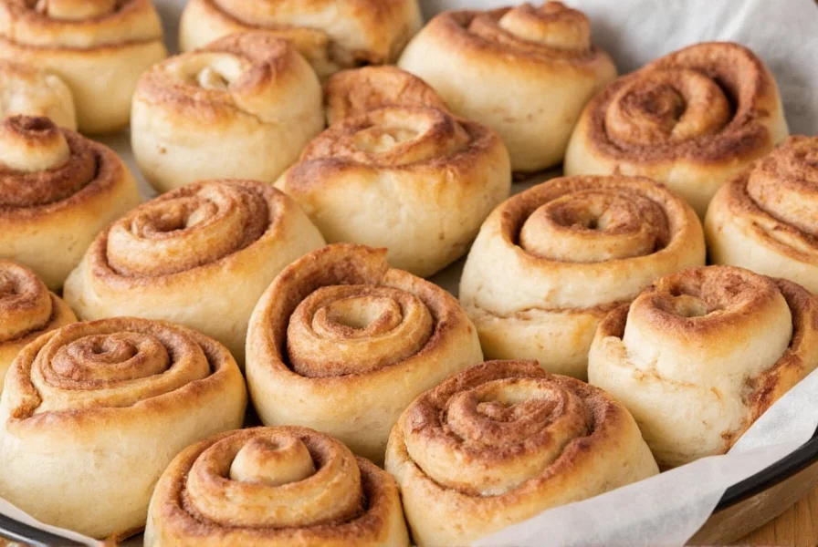 Regional Texas cinnamon roll variations on wooden table with map background