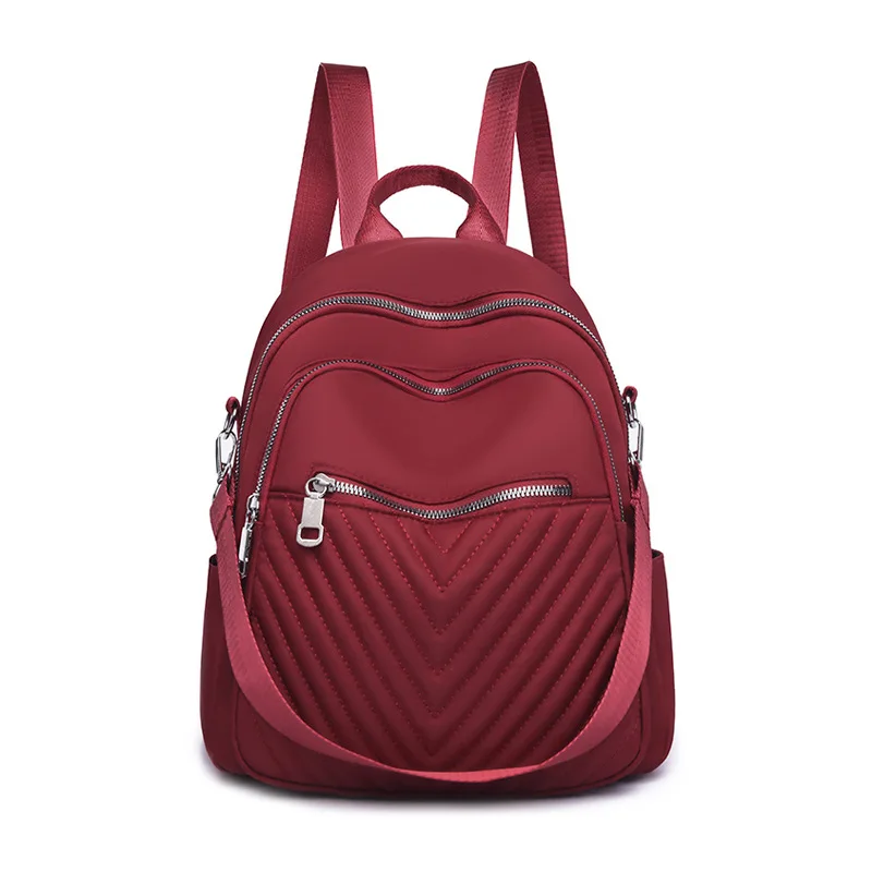 

Custom Fashion Nylon School Bags Anti Theft Rucksack Large Ladies Shoulder Backpack Girls College School Bag Travel Backpack, Red,black,khaki,blue
