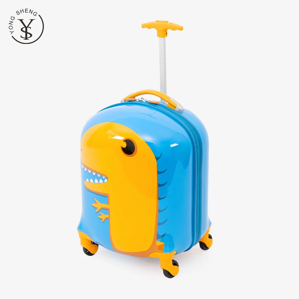 

Luggage custom luggage small suitcase waterpoor valise enfant cute new style dinosaur light weight suitcase, Blue