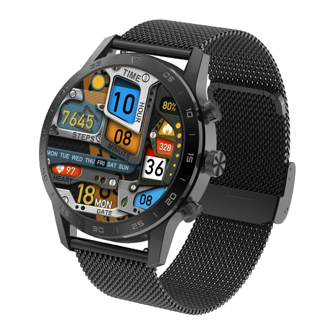 

Best Popular 1.39 HD Full Touch Screen Reloj Intelligente Sport Fitness Man Round Smart Watch Heart Rate Track DT70 Smartwatch